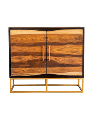 Best Furniture Outlet - Coaster - Zara 2-door 40-inch Wood Accent Storage Cabinet Black Walnut - 953447