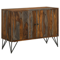 Best Furniture Outlet - Coaster - Macon 2-door Sheesham Wood Storage Accent Cabinet Grey - 959615
