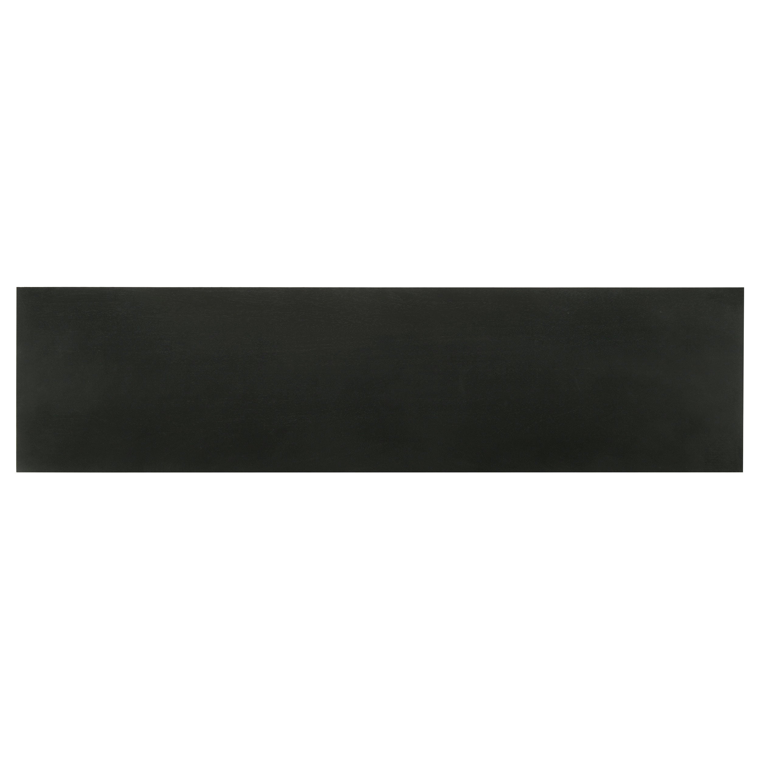 Riddell 4-door Wood Reeding Accent Cabinet Matte Black