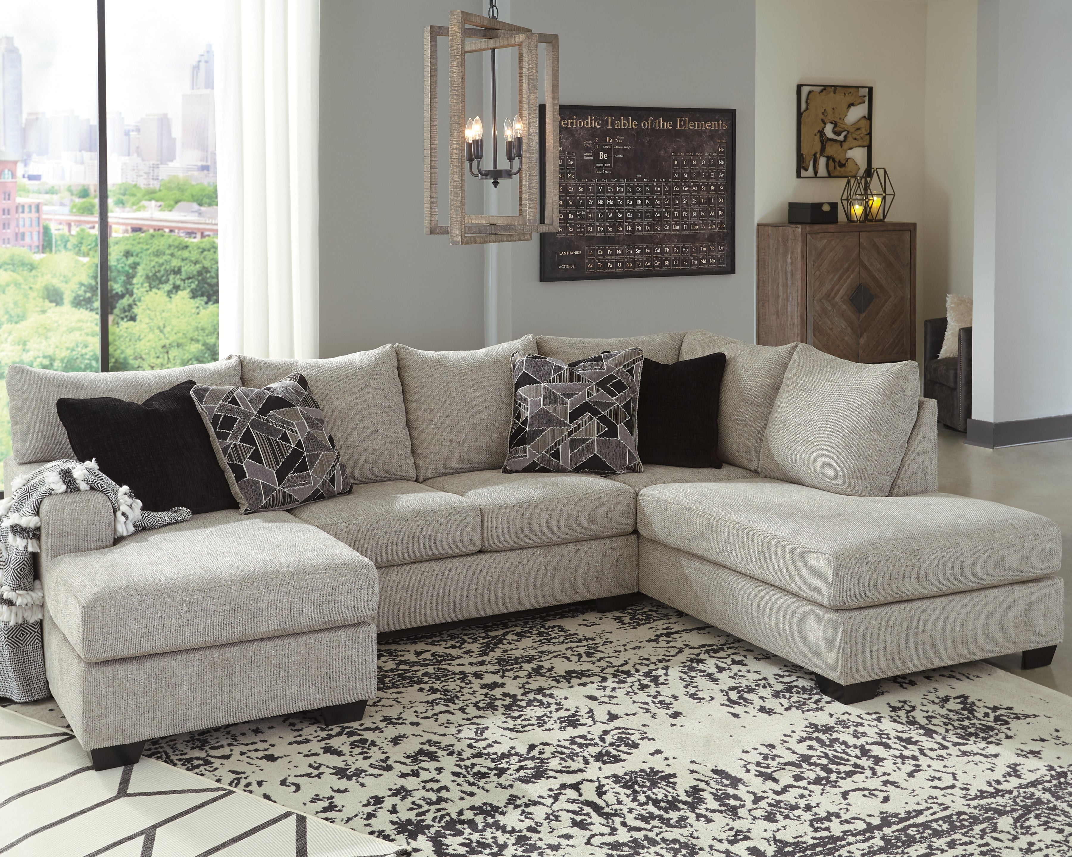 Best Furniture Outlet - Ashley Furniture - Megginson Sectional - LAF 2-Piece Sectional with Chaise / Storm - 96006S1
