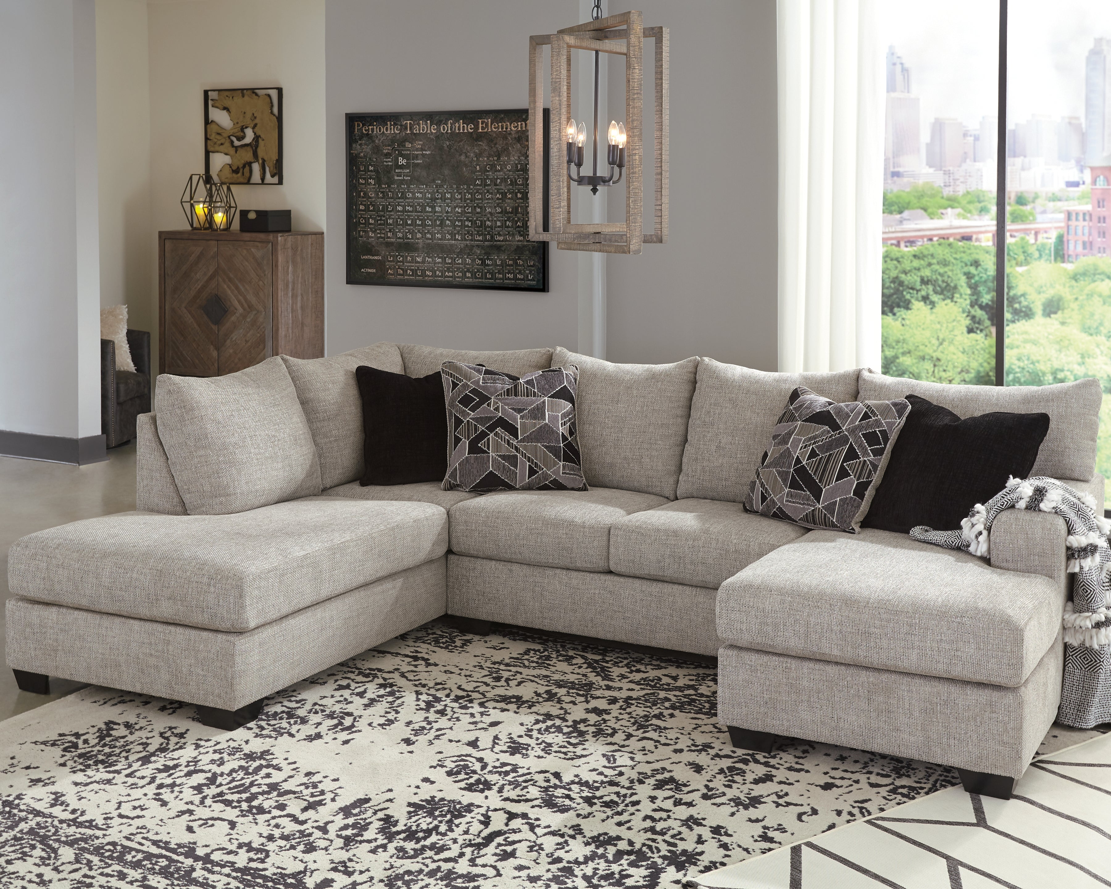 Best Furniture Outlet - Ashley Furniture - Megginson Sectional - RAF 2-Piece Sectional with Chaise / Storm - 96006S2