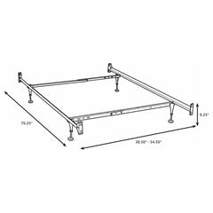 Esme Twin or Full Bed Frame Black (Headboard & Footboard)