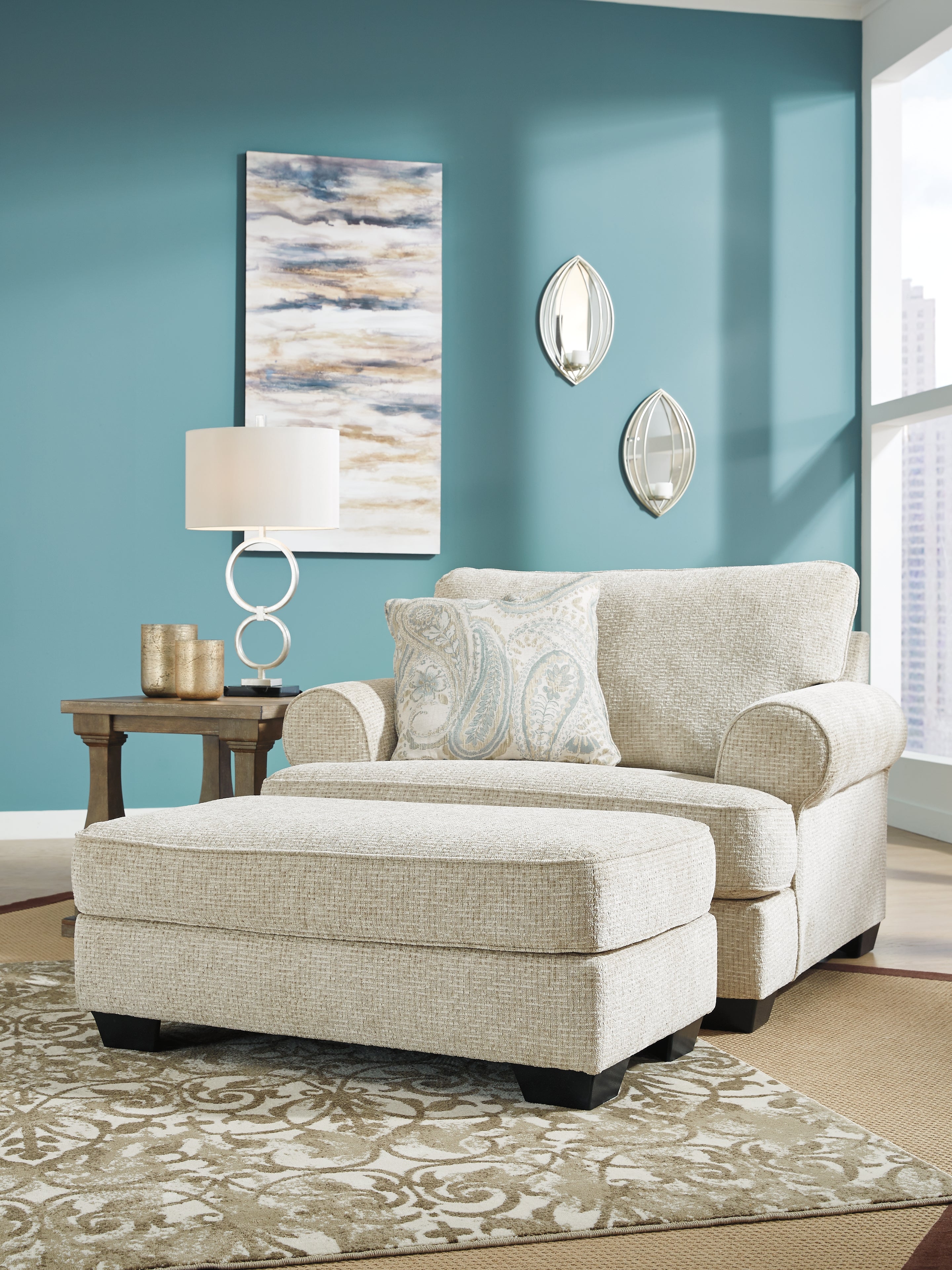 Best Furniture Outlet - Ashley Furniture - Monaghan Oversized Chair and Ottoman - Oversized Chair and Ottoman - 96205U1