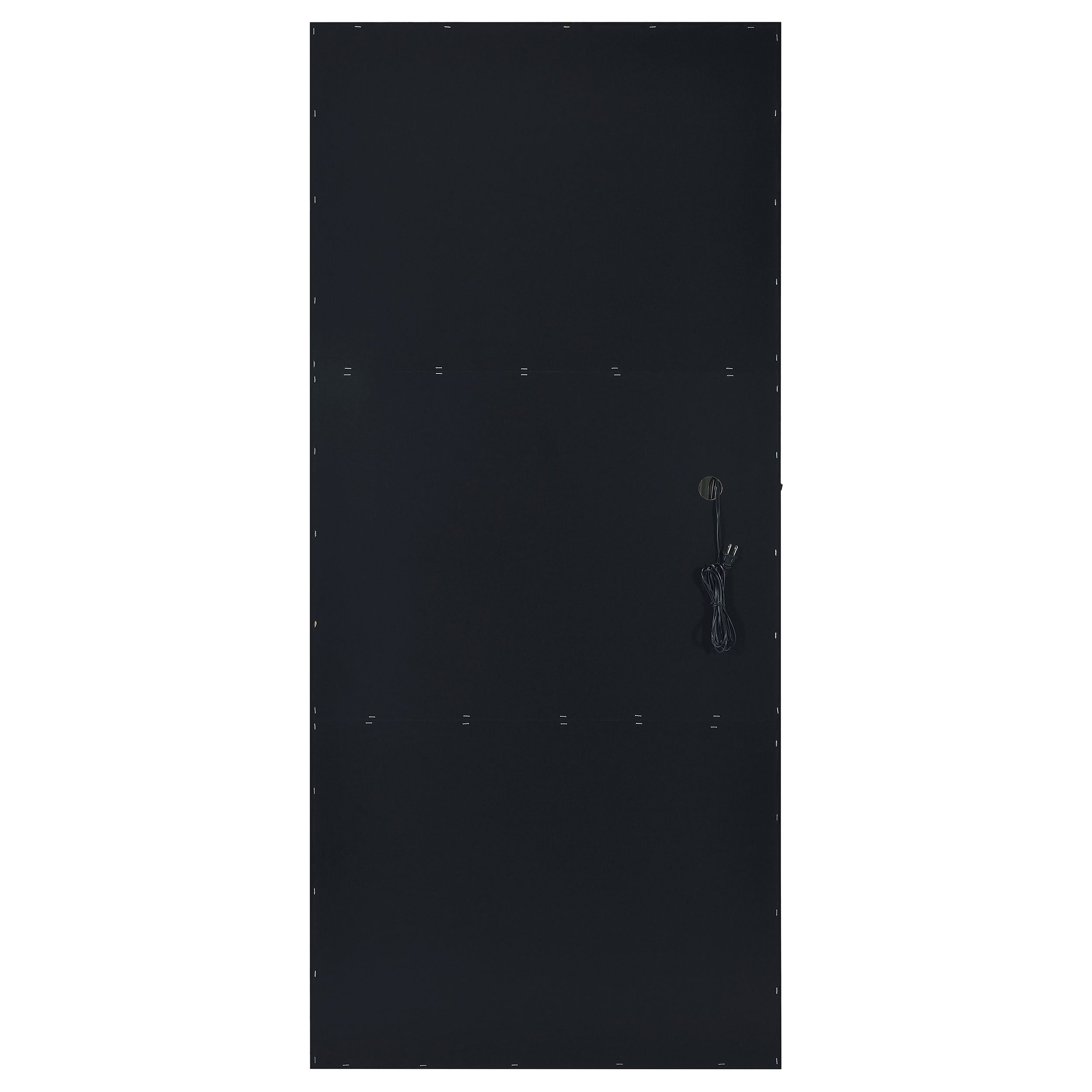 Zayan 32 x 71 Inch Floor Mirror LED Lighting Black Gloss