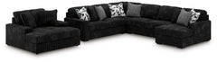 Best Furniture Outlet - Ashley Furniture - Midnight-Madness 4-Piece Sectional and Oversized Chaise - 4-Piece Sectional and Oversized Chaise - 98103U2