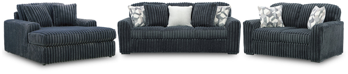 Best Furniture Outlet - Ashley Furniture - Midnight-Madness Sofa, Loveseat and Oversized Chaise - Sofa, Loveseat and Oversized Chaise - 98105U2