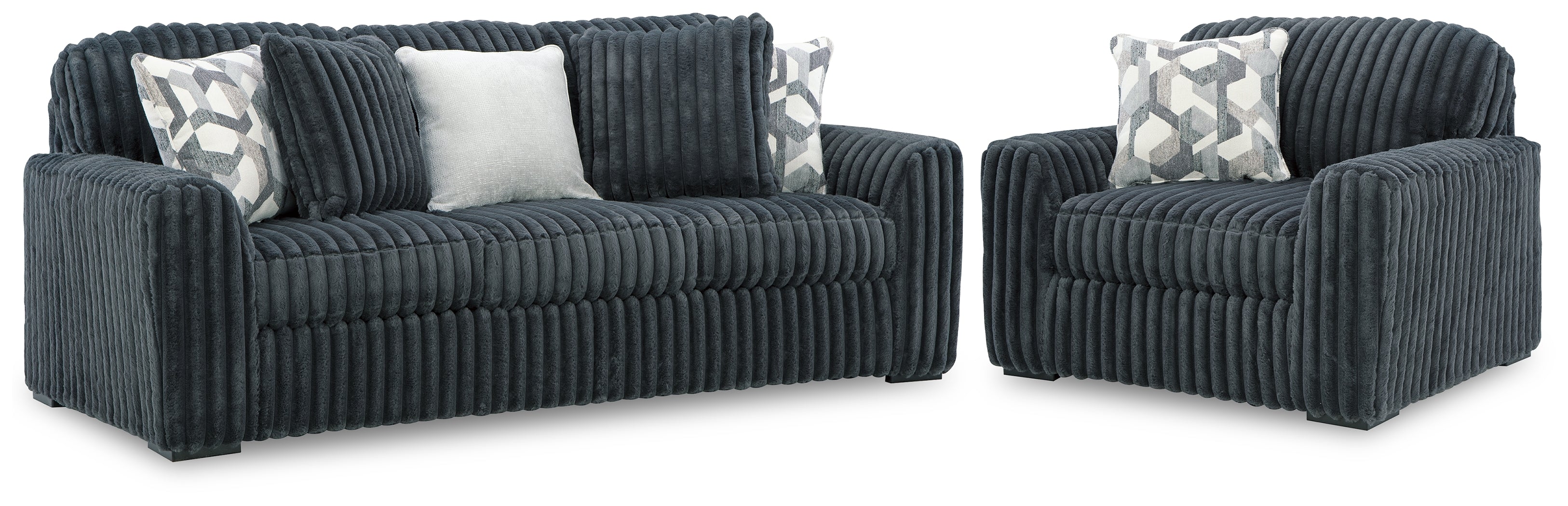 Best Furniture Outlet - Ashley Furniture - Midnight-Madness Sofa and Oversized Chair - Sofa and Oversized Chair - 98105U3