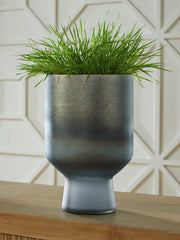 Best Furniture Outlet - Ashley Furniture - Pennmore Vase - Vase / Antique Blue - A2000813