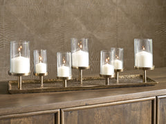 Best Furniture Outlet - Ashley Furniture - Wallmond Candle Holder - Candle Holder / Antique Brass Finish - A2000820