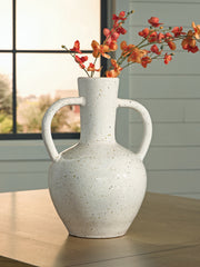 Best Furniture Outlet - Ashley Furniture - Dallinworth Vase - Vase / White/Black - A2000832