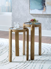 Best Furniture Outlet - Ashley Furniture - Jossor Accent Table (Set of 2) - Accent Table Set (Set of 2) / Light Brown - A4000726