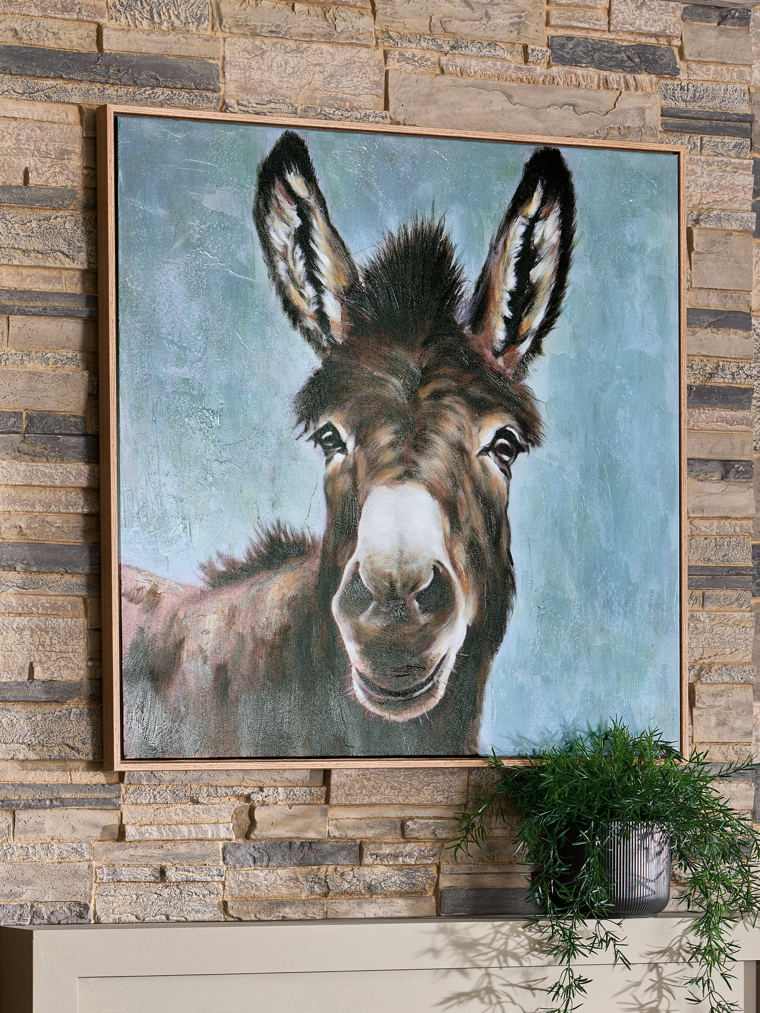 Best Furniture Outlet - Ashley Furniture - Landerton Wall Decor - Wall Art / Brown/Blue/White - A8000488