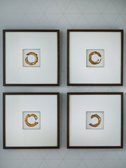 Best Furniture Outlet - Ashley Furniture - Dallbourne Wall Decor - Wall Art Set (4/CN) / White/Gold Finish - A8000491