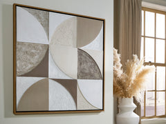 Best Furniture Outlet - Ashley Furniture - Harelman Wall Decor - Wall Art / Tan/Taupe/White - A8000502