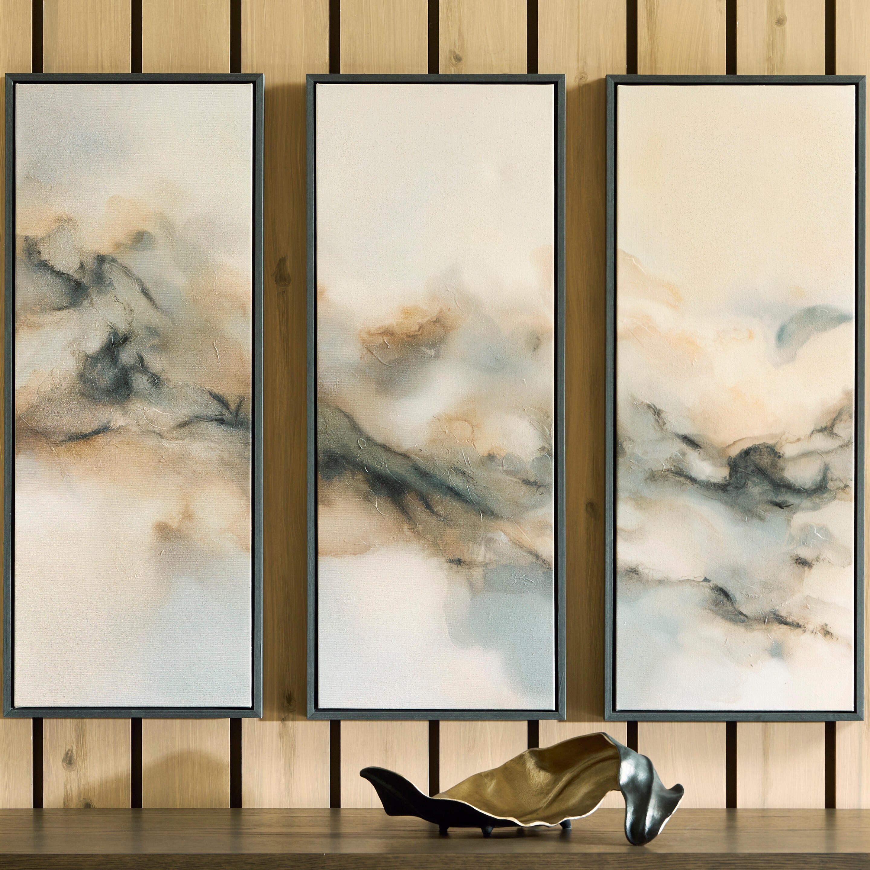 Best Furniture Outlet - Ashley Furniture - Larrondale Wall Decor - Wall Art Set (3/CN) - A8000556