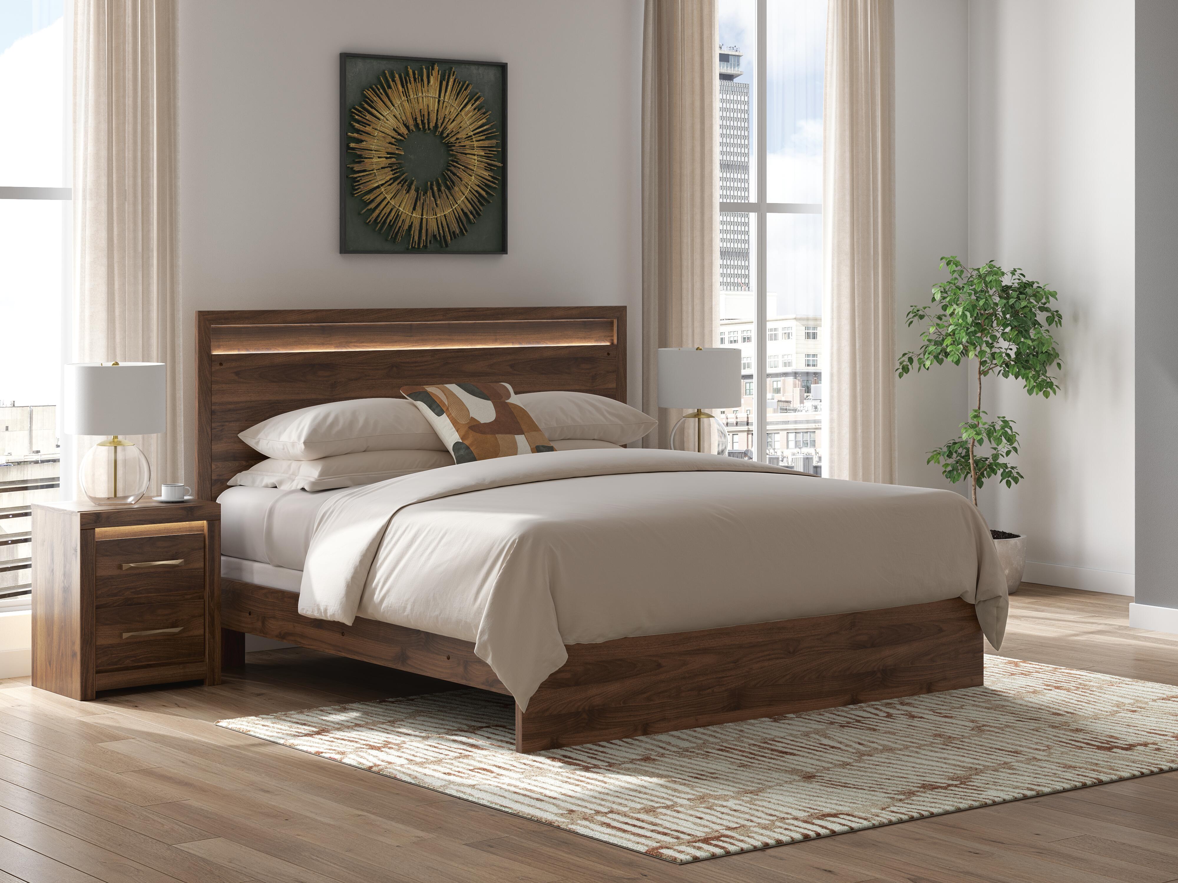 Best Furniture Outlet - Ashley Furniture - Janfyn Bedroom - King Panel Bed / Brown - PCB1010B8