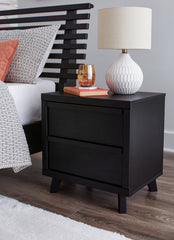 Best Furniture Outlet - Ashley Furniture - Danziar Bedroom - Full Slat Panel Bed / Black - B1013B19