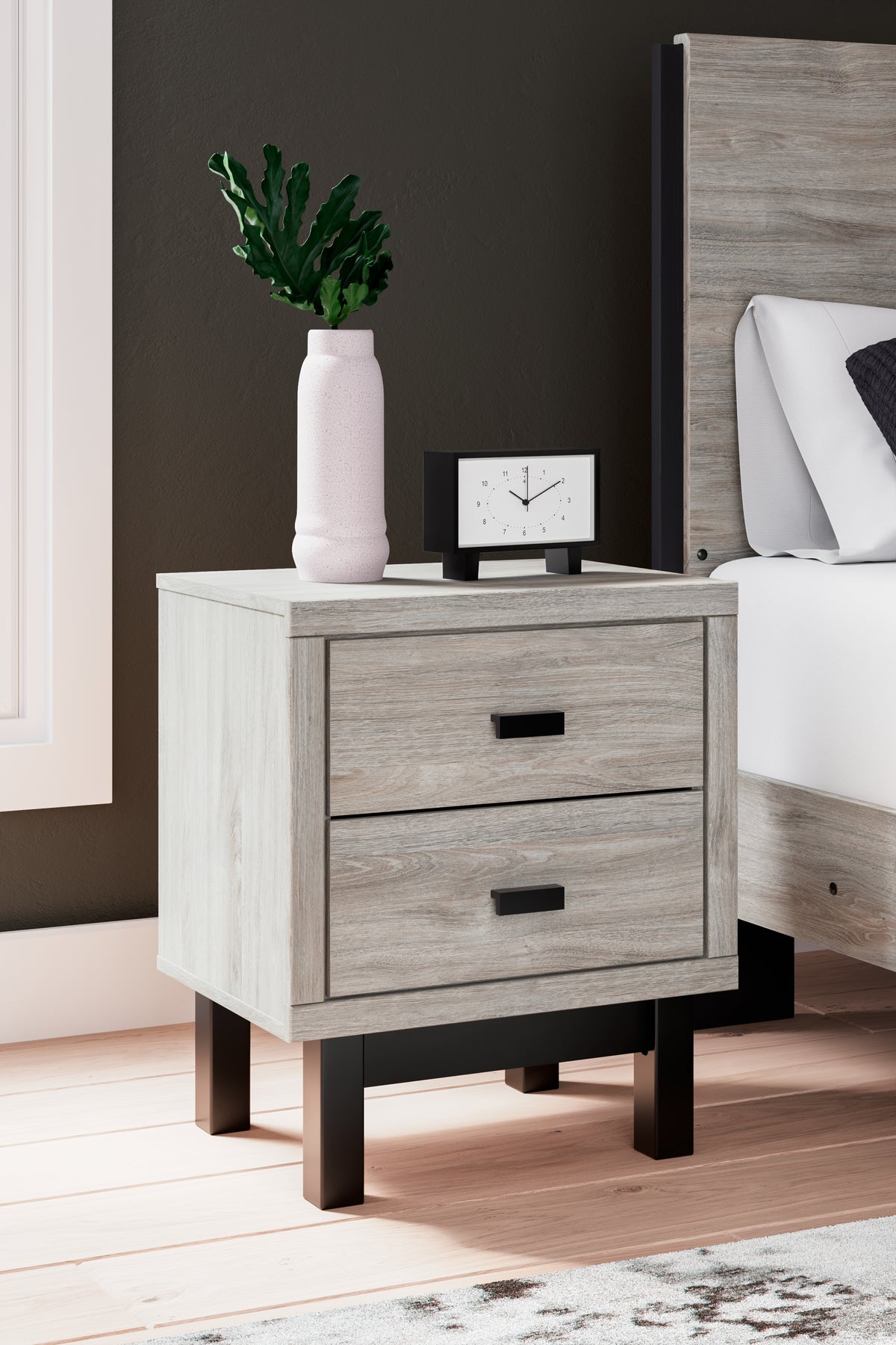 Best Furniture Outlet - Ashley Furniture - Vessalli Bedroom - King Panel Bed with Extensions / Gray - B1036B8