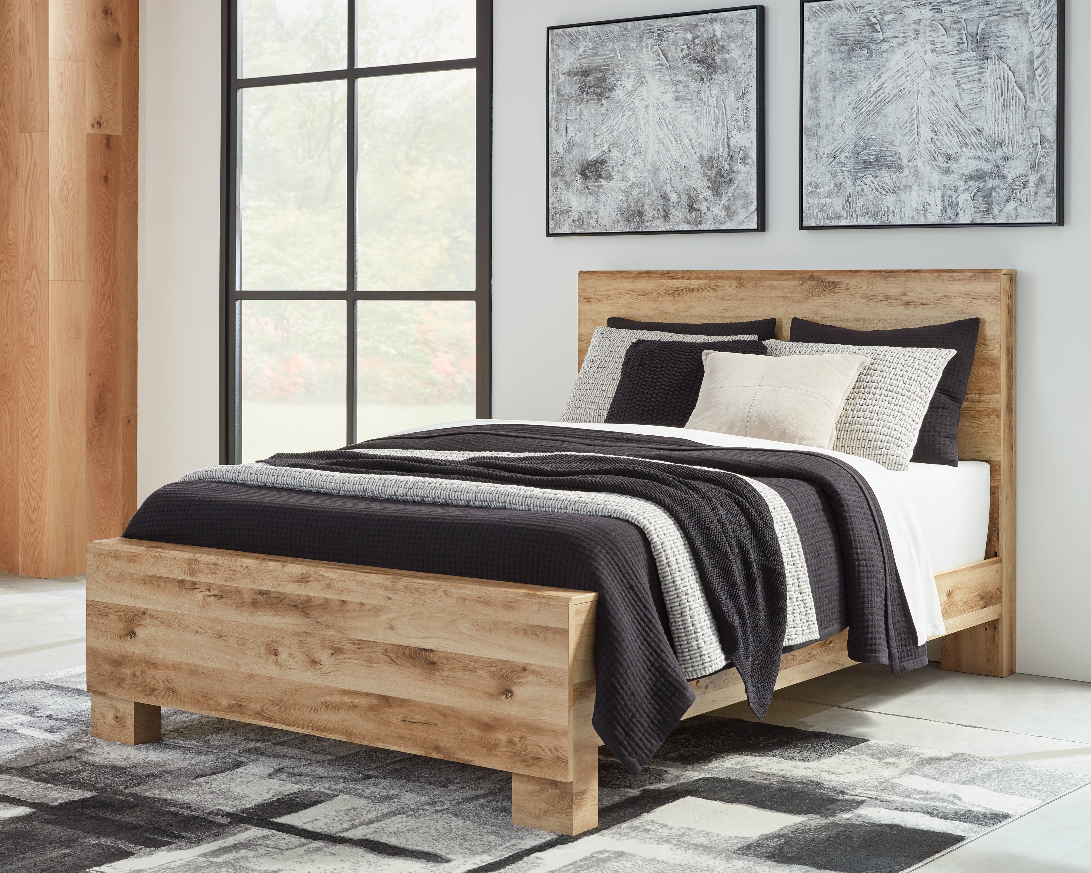 Best Furniture Outlet - Ashley Furniture - Hyanna Bedroom - King Panel Bed / Tan Brown - B1050B10