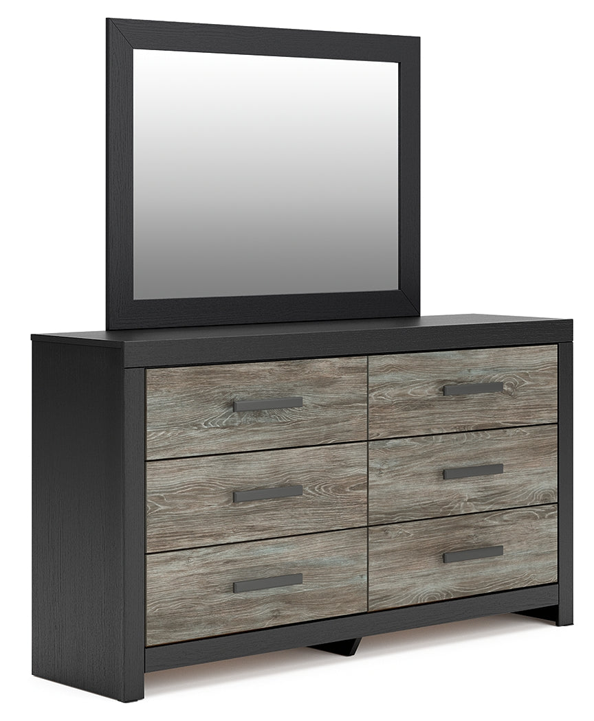 Best Furniture Outlet - Ashley Furniture - Broachmyn Bedroom - Dresser and Mirror / Black/Gray - PCB1118B1