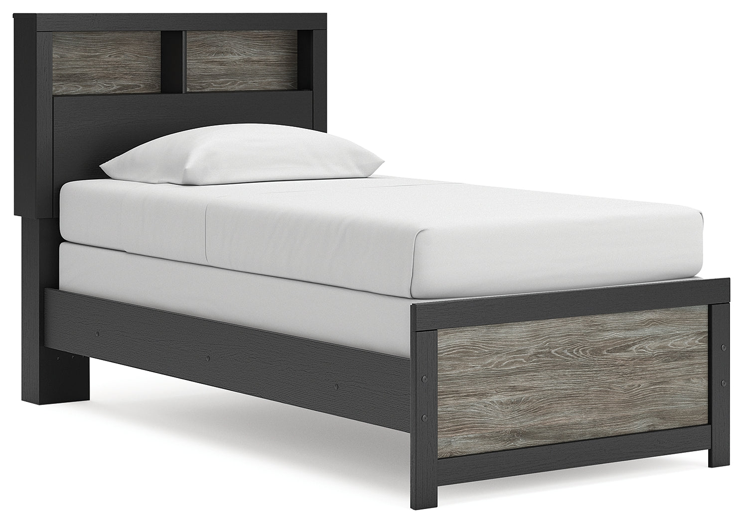 Best Furniture Outlet - Ashley Furniture - Broachmyn Bedroom - Twin Bookcase Bed / Black/Gray - PCB1118B12