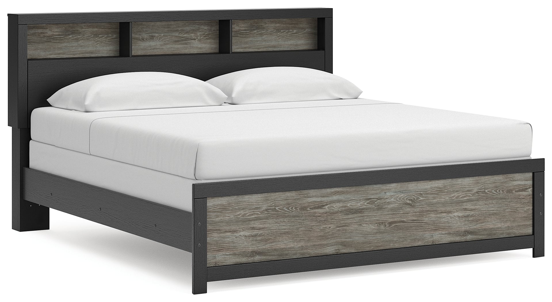 Best Furniture Outlet - Ashley Furniture - Broachmyn Bedroom - King Bookcase Bed / Black/Gray - PCB1118B6