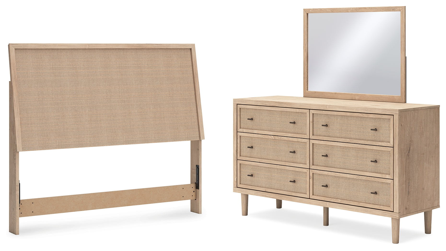 Best Furniture Outlet - Ashley Furniture - Cielden Bedroom - Queen Panel Headboard, Dresser and Mirror / Two-tone - B1199B8