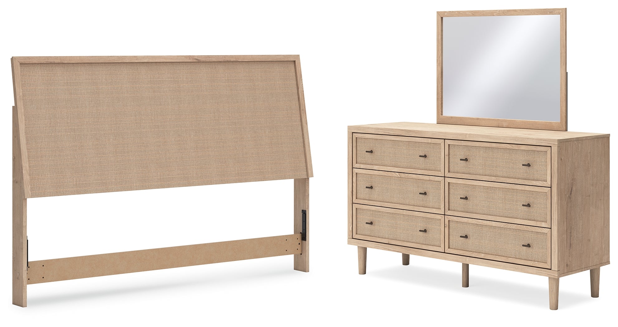 Best Furniture Outlet - Ashley Furniture - Cielden Bedroom - King Panel Headboard, Dresser and Mirror / Two-tone - B1199B9