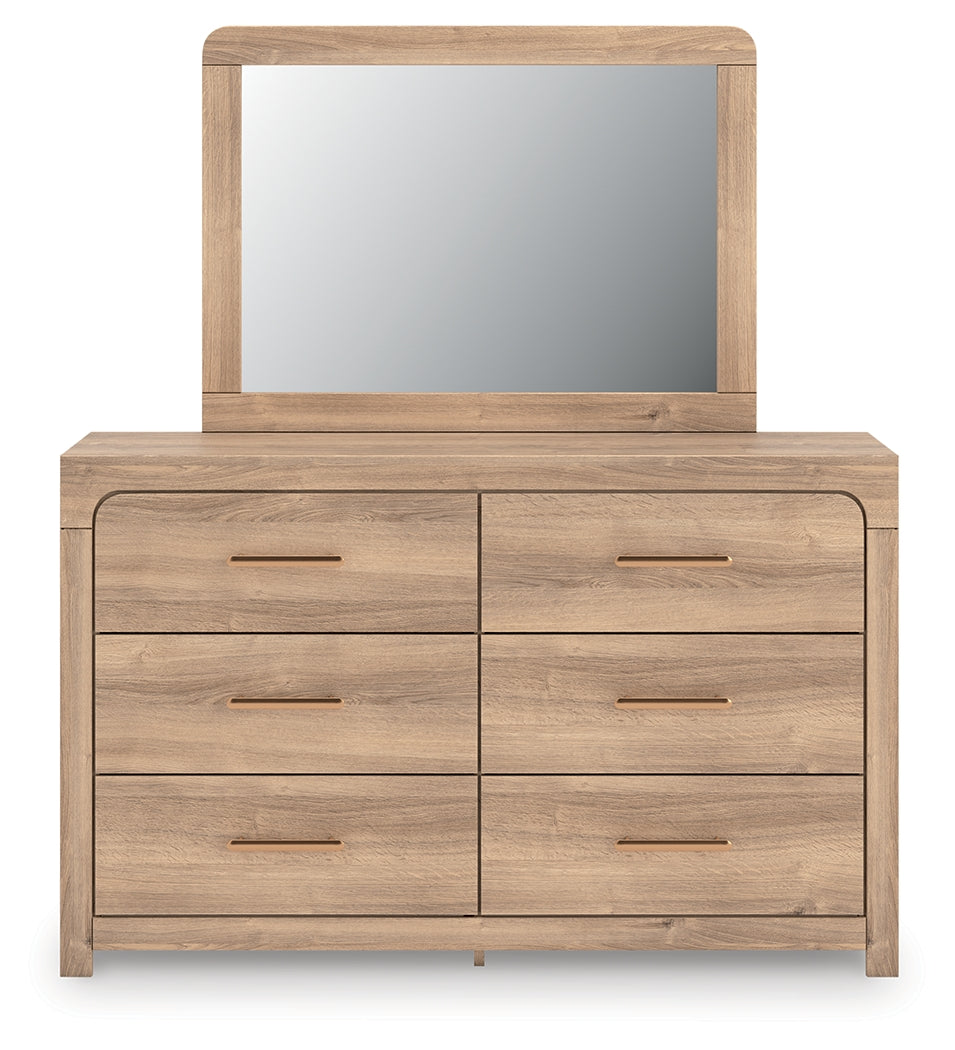 Best Furniture Outlet - Ashley Furniture - Kinlanni Bedroom - Dresser and Mirror / Tan - PCB1360B1