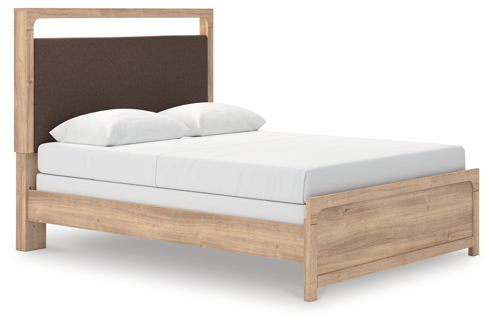 Best Furniture Outlet - Ashley Furniture - Kinlanni Bedroom - Queen Upholstered Panel Bed / Tan - PCB1360B4