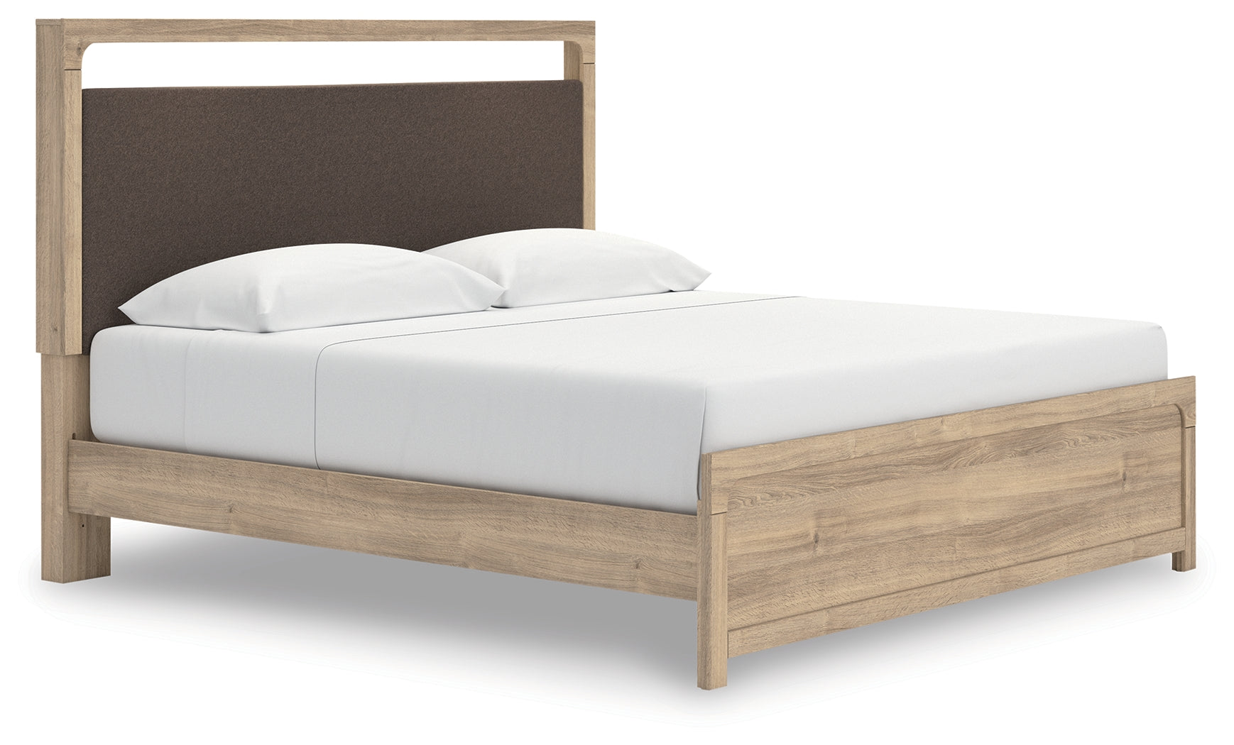 Best Furniture Outlet - Ashley Furniture - Kinlanni Bedroom - King Upholstered Platform Bed / Tan - PCB1360B16
