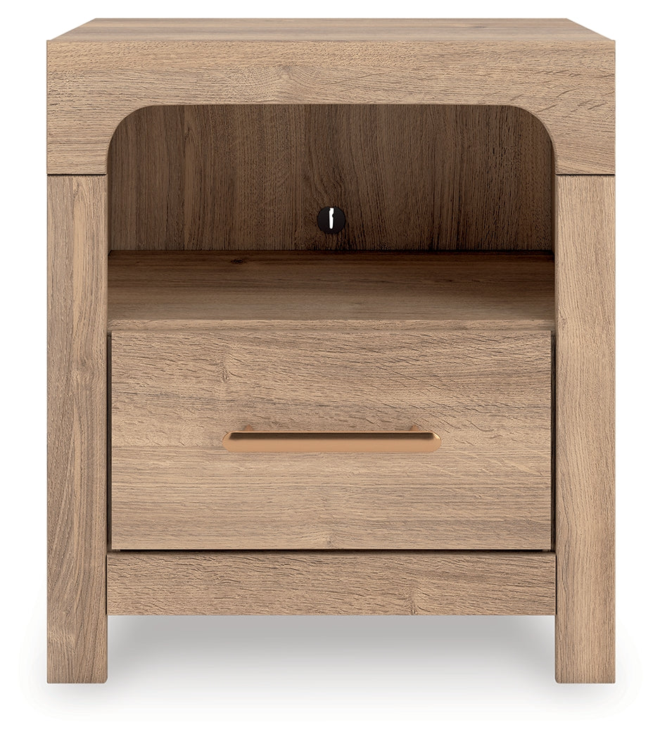 Best Furniture Outlet - Ashley Furniture - Kinlanni Bedroom - One Drawer Night Stand / Tan - PCB1360-91