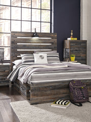 Best Furniture Outlet - Ashley Furniture - Drystan Bedroom - Full Panel Bed with 2 Storage Drawers - B211B9