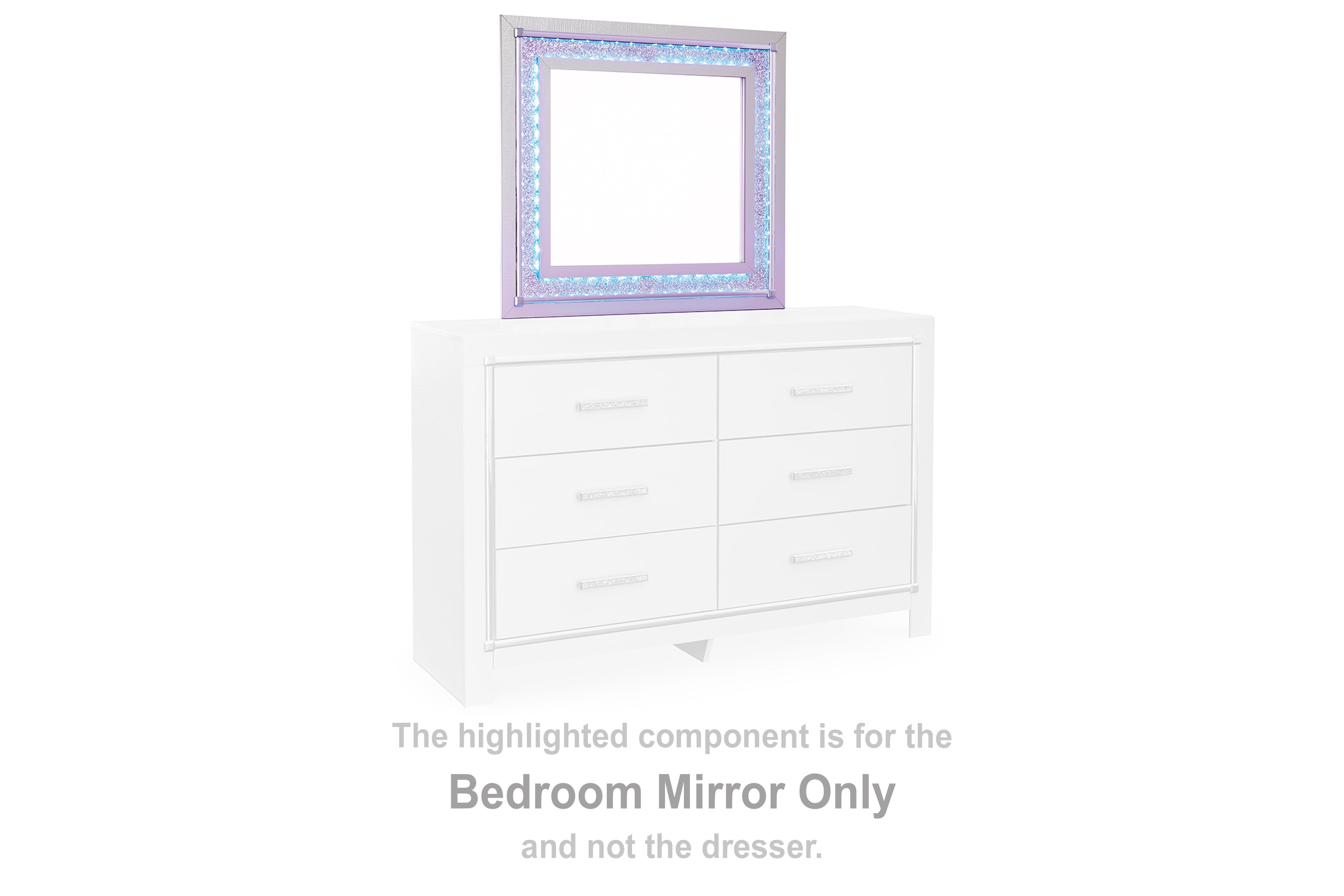 Best Furniture Outlet - Ashley Furniture - Zyniden Bedroom - Bedroom Mirror / Silver - B2114-36