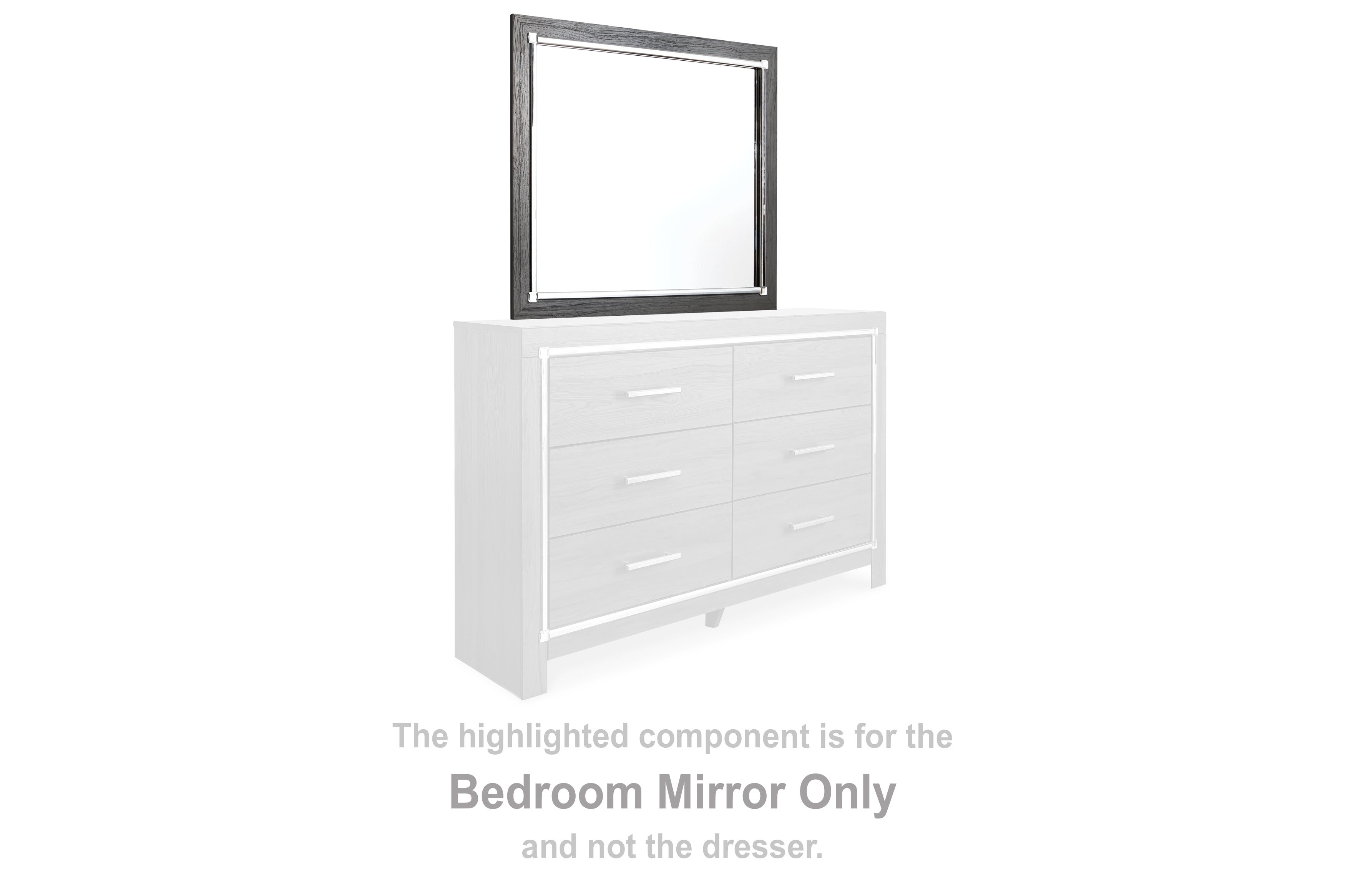 Best Furniture Outlet - Ashley Furniture - Lodanna Bedroom - Bedroom Mirror / Gray - B214-36