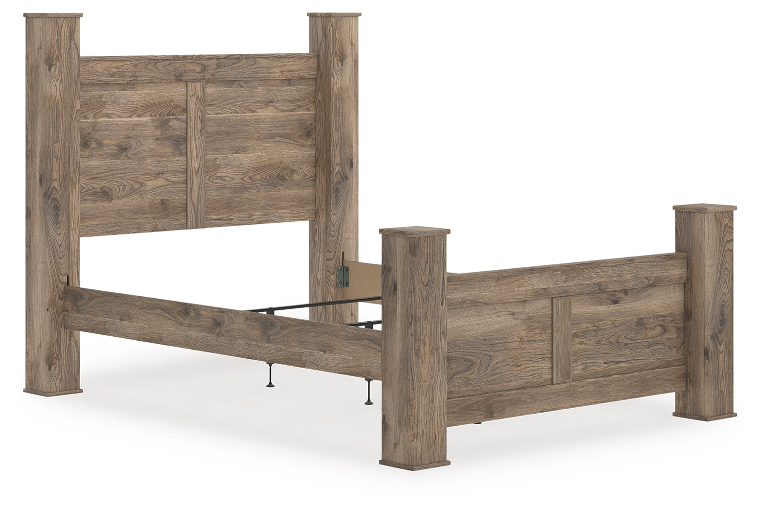 Best Furniture Outlet - Ashley Furniture - Rusticott Bedroom - Queen Poster Bed / Brown - PCB2260B4