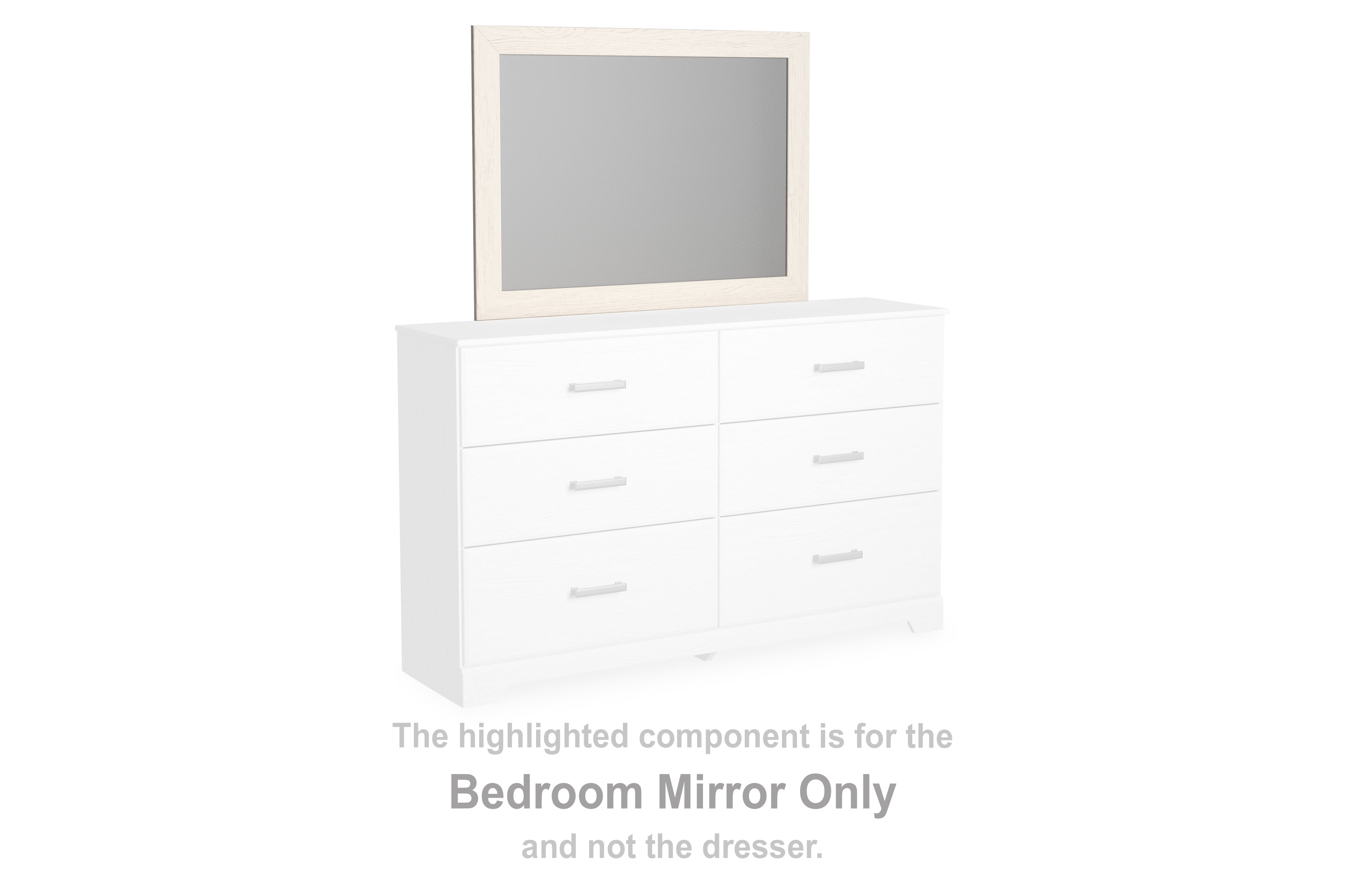 Best Furniture Outlet - Ashley Furniture - Stelsie Bedroom - Bedroom Mirror / White - B2588-36