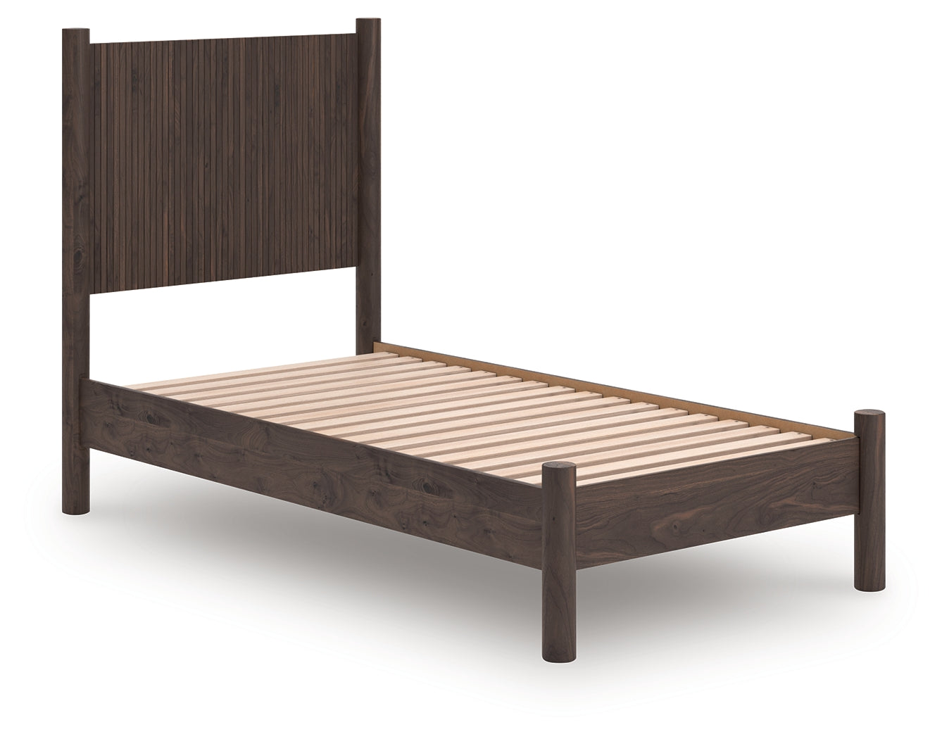 Best Furniture Outlet - Ashley Furniture - Pamytta Bedroom - Twin Panel Platform Bed / Brown - PCB2614B2