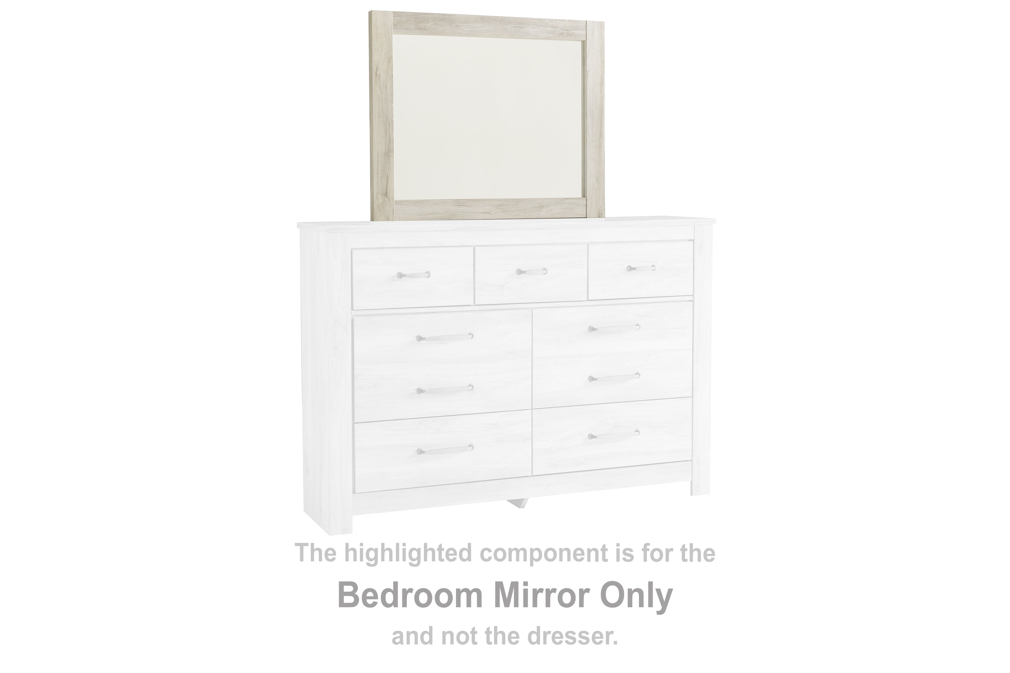 Best Furniture Outlet - Ashley Furniture - Bellaby Bedroom - Bedroom Mirror / Whitewash - B331-36