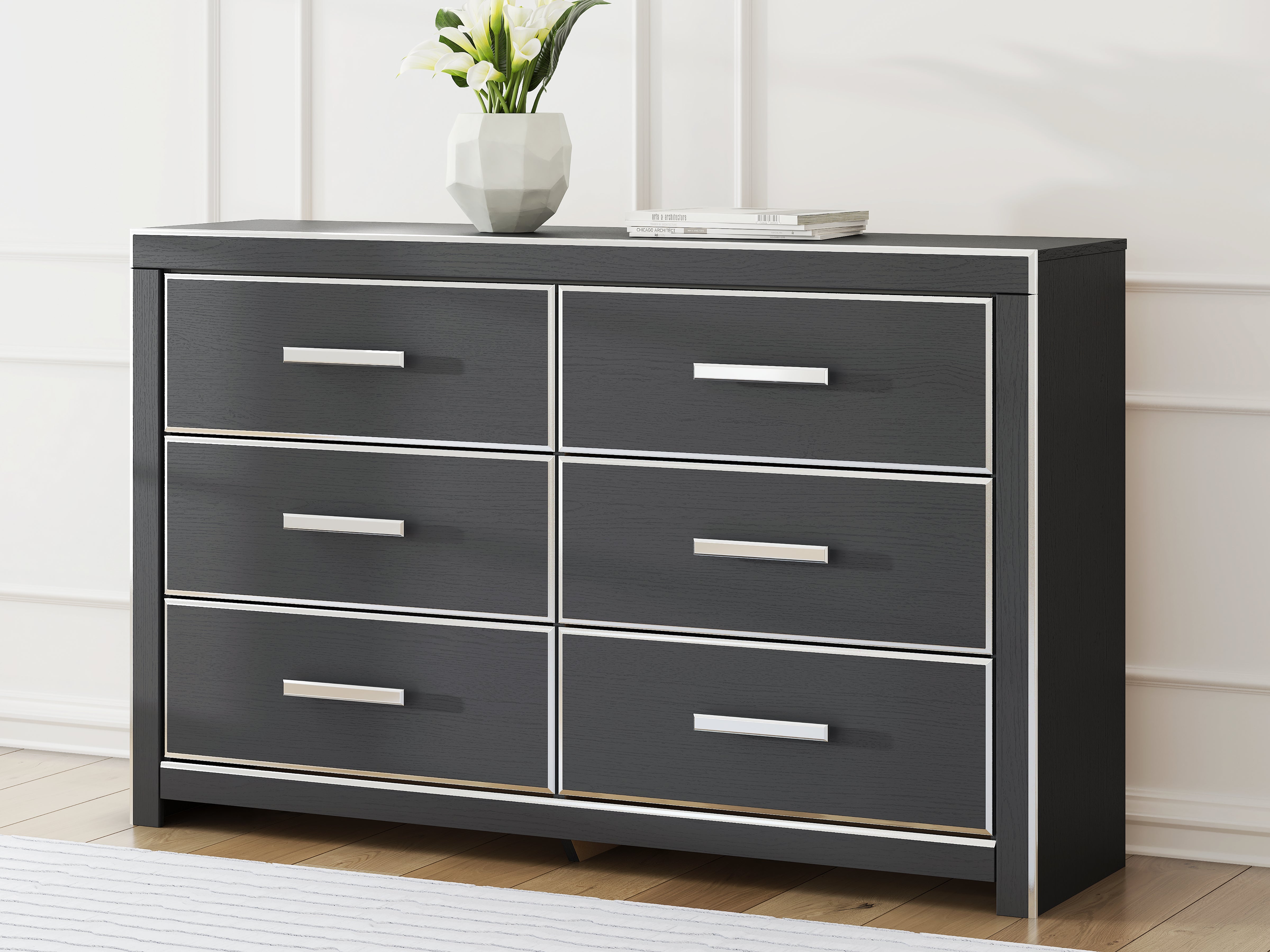 Best Furniture Outlet - Ashley Furniture - Zuraleus Bedroom - Six Drawer Dresser / Black - PCB3380-31