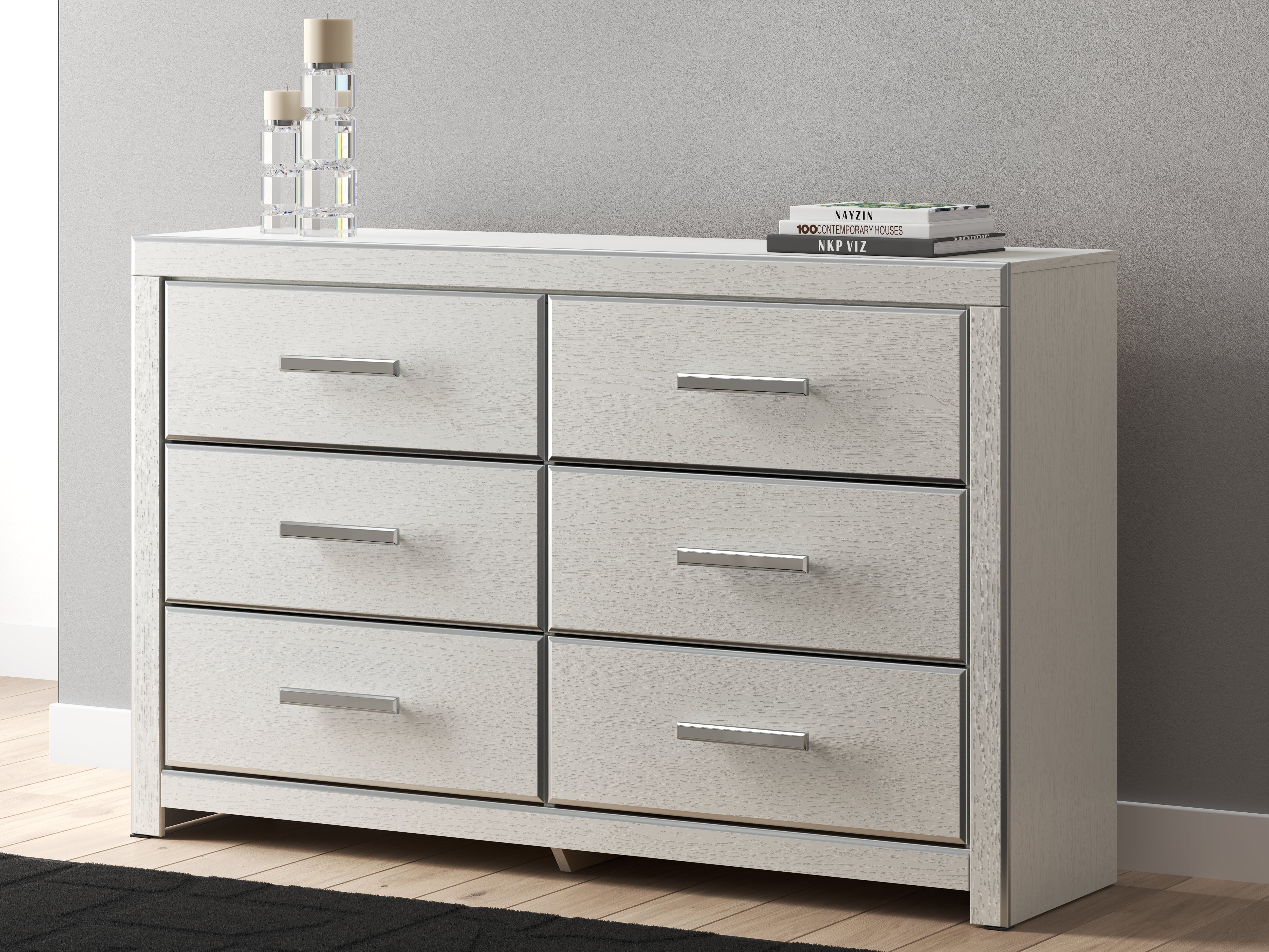 Best Furniture Outlet - Ashley Furniture - Zuraleus Bedroom - Six Drawer Dresser / White - PCB3381-31