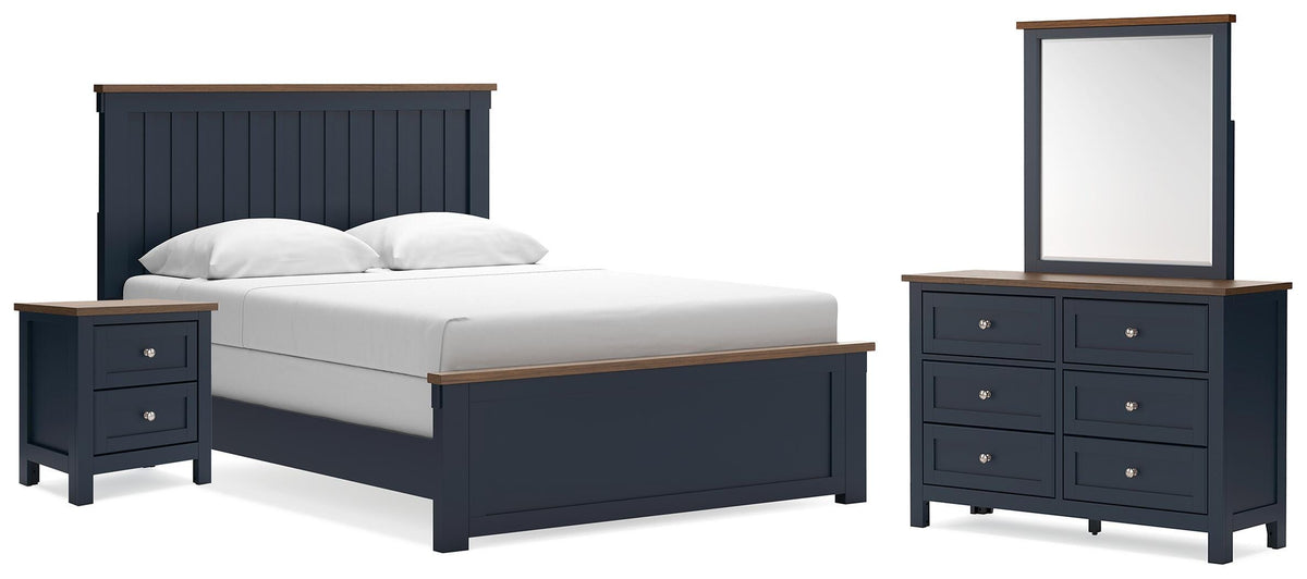 Best Furniture Outlet - Ashley Furniture - Landocken Queen Panel Bed, Dresser, Mirror and Nightstand - Queen Panel Bed, Dresser, Mirror and Nightstand - B414B18