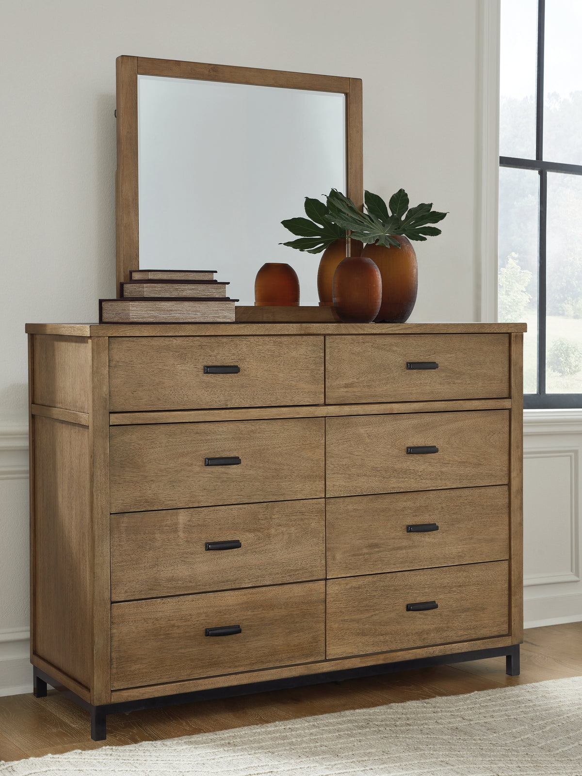 Best Furniture Outlet - Ashley Furniture - Tomtyn Bedroom - California King Upholstered Bed / Light Brown - B622B5