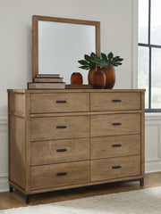 Best Furniture Outlet - Ashley Furniture - Tomtyn Bedroom - California King Upholstered Bed / Light Brown - B622B5