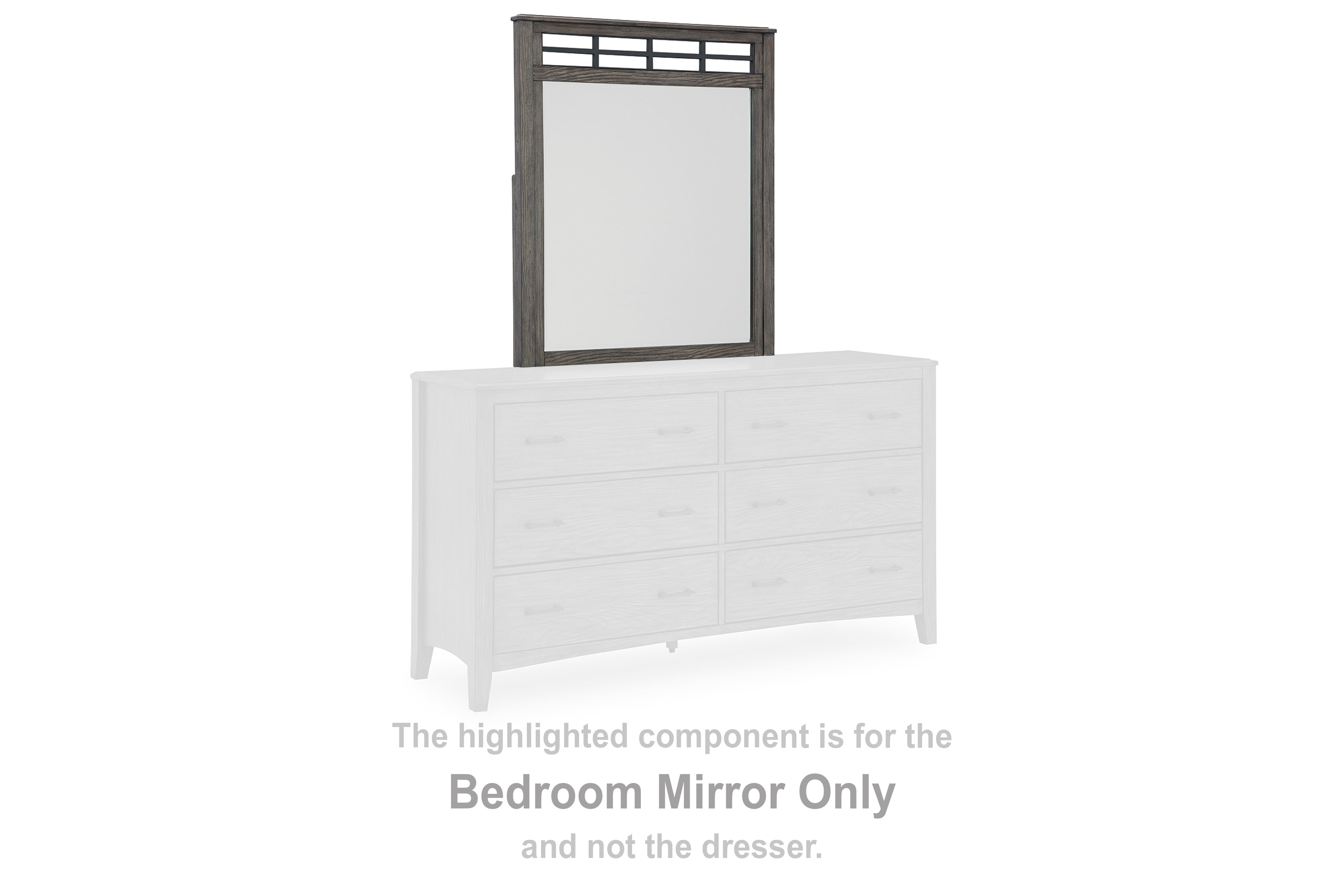 Best Furniture Outlet - Ashley Furniture - Montillan Bedroom - Bedroom Mirror / Grayish Brown - B651-36