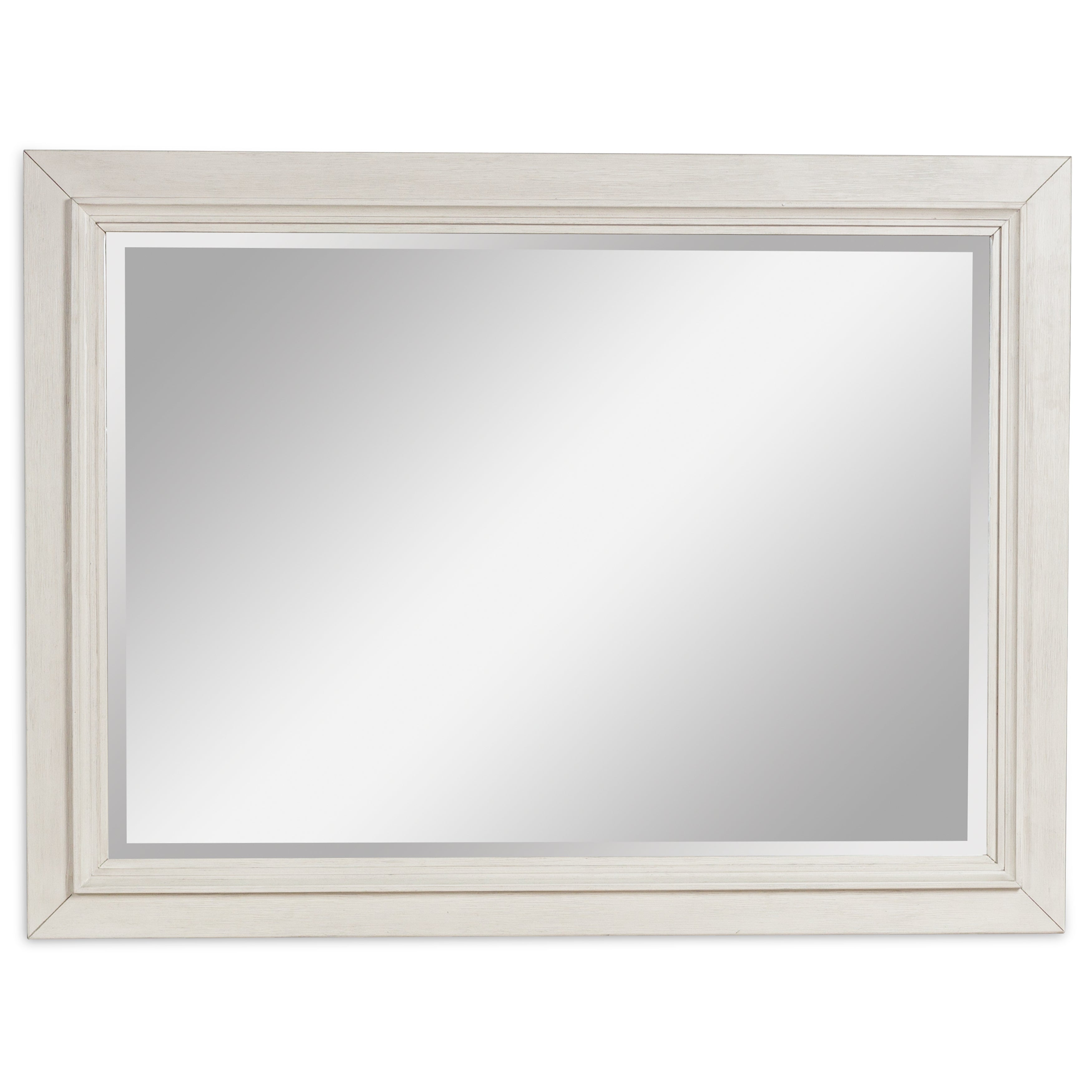 Best Furniture Outlet - Ashley Furniture - Shaybrock Bedroom - Bedroom Mirror / Antique White/Brown - B683-36