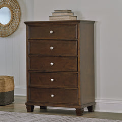 Best Furniture Outlet - Ashley Furniture - Danabrin Bedroom - California King Panel Storage Bed / Brown - B685B19