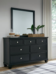 Best Furniture Outlet - Ashley Furniture - Lanolee Bedroom - King Panel Storage Bed / Black - B687B19