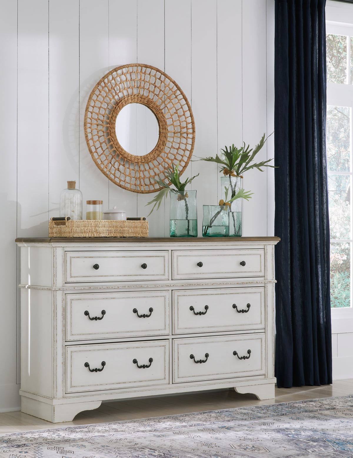 Best Furniture Outlet - Ashley Furniture - Blendon Bedroom - King Upholstered Panel Bed / Rustic Brown - B747B3