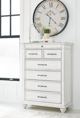 Best Furniture Outlet - Ashley Furniture - Kanwyn Bedroom - Queen Panel Bed / Whitewash - B777B4